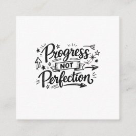Progress Not Perfection Motivational Quote Design Informatiekaartje