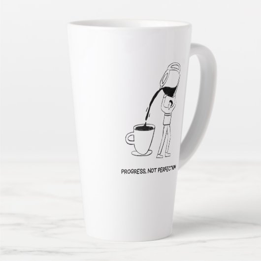 Progress. Not Perfection Mug Latte Mok (Rechterhoek)