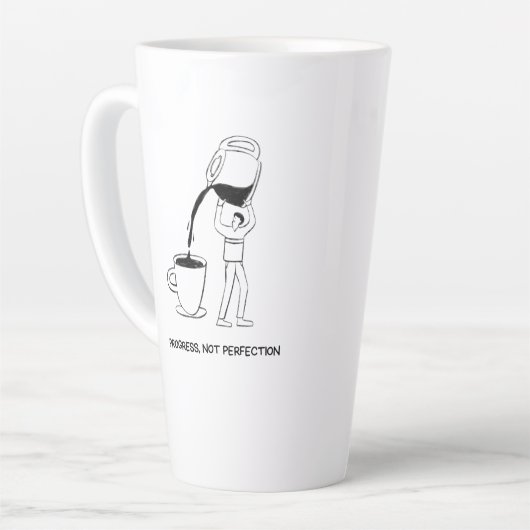 Progress. Not Perfection Mug Latte Mok (Linkerhoek)