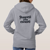 Progress Over Excuses Cozy Winter Women Hoodie  (Achterkant)