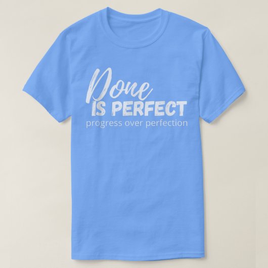 Progress over Perfection Growth Mindset Positive T T-shirt (Design voorkant)
