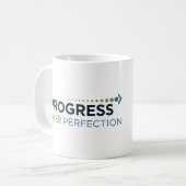 Progress Over Perfection Koffiemok (Voorkant links)