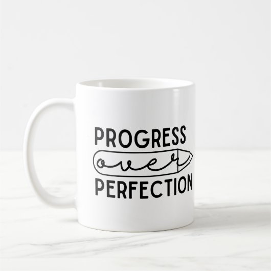 Progress Over Perfection Koffiemok (Links)