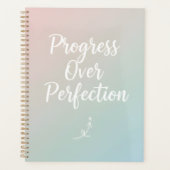 Progress Over Perfection – Minimal Motivational Qu Planner (Voorkant)
