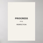 Progress Over Perfection – Minimal Quote Poster (Voorkant)