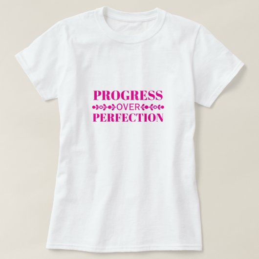 Progress Over Perfection Motivation Mindful Growth T-shirt (Design voorkant)
