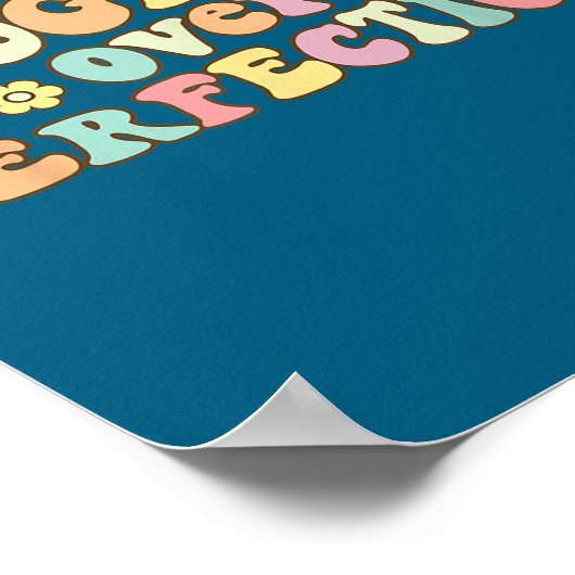 Progress Over Perfection Motivational Back To Scho Poster (Hoek)