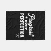 Progress Over Perfection Motivational Christian Se Fleece Deken (Voorkant (Horizontaal))