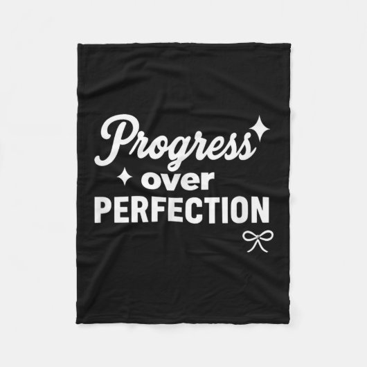 Progress Over Perfection Motivational Christian Se Fleece Deken (Voorkant)
