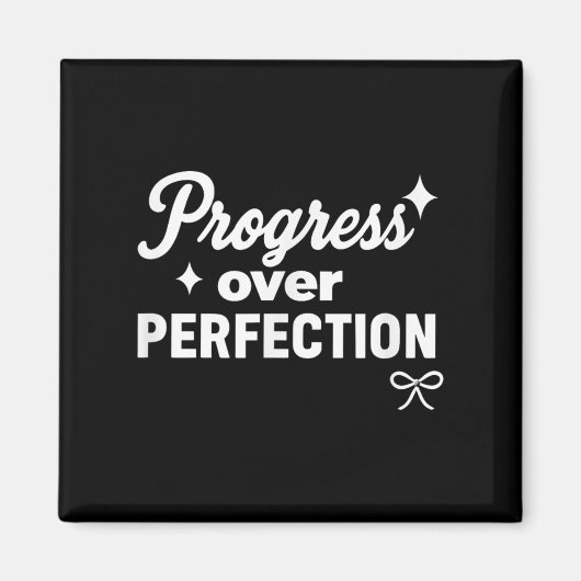 Progress Over Perfection Motivational Christian Se Magneet (Voorkant)
