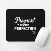 Progress Over Perfection Motivational Christian Se Muismat (Met muis)