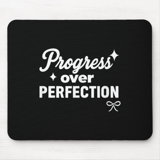 Progress Over Perfection Motivational Christian Se Muismat (Voorkant)