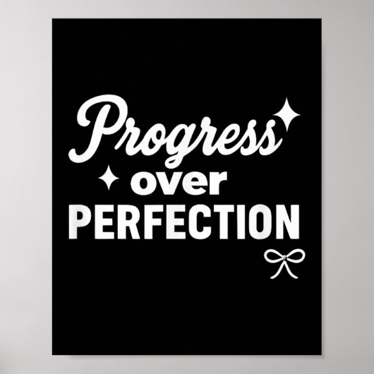Progress Over Perfection Motivational Christian Se Poster (Voorkant)