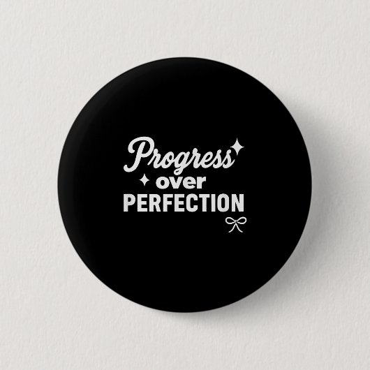 Progress Over Perfection Motivational Christian Se Ronde Button 5,7 Cm (Voorkant)