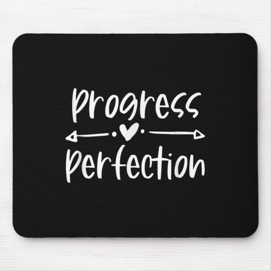 Progress Over Perfection Motivational Muismat (Voorkant)