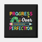 Progress Over Perfection Motivational Quote Studen Magneet (Voorkant)