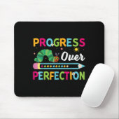 Progress Over Perfection Motivational Quote Studen Muismat (Met muis)