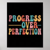 Progress Over Perfection Motivational Teacher For Poster (Voorkant)