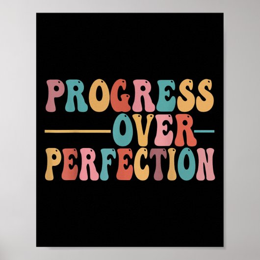 Progress Over Perfection Motivational Teacher For Poster (Voorkant)