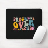 Progress Over Perfection Motivational Teacher Long Muismat (Met muis)