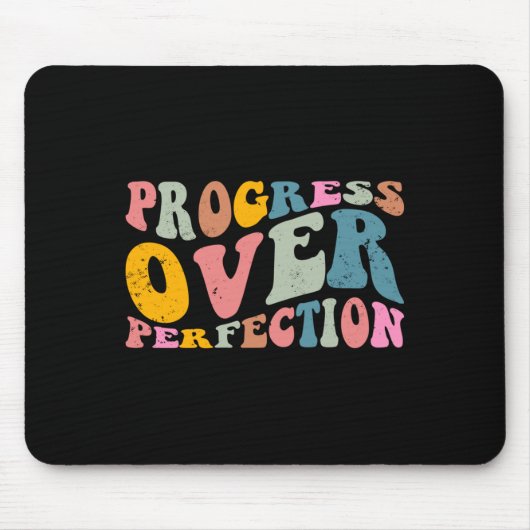 Progress Over Perfection Motivational Teacher Long Muismat (Voorkant)