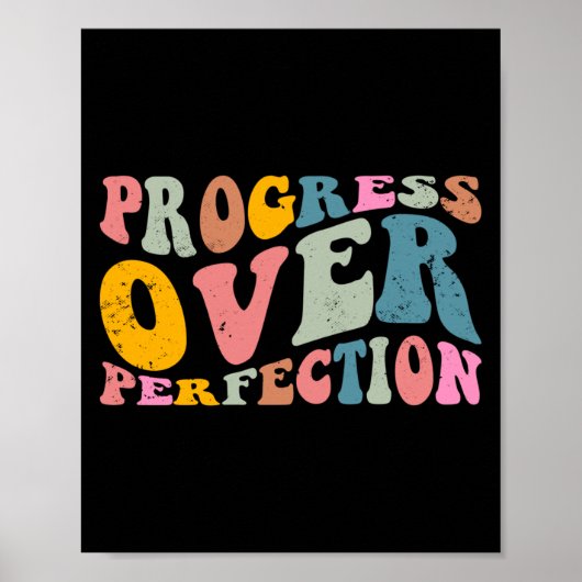 Progress Over Perfection Motivational Teacher Long Poster (Voorkant)