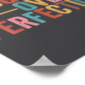 Progress Over Perfection Motivational Teacher Retr Poster (Hoek)