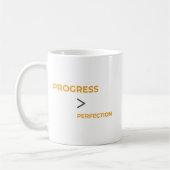 Progress Over Perfection Motivational Typography  Koffiemok (Links)