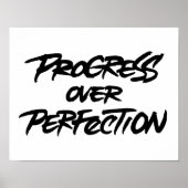 Progress Over Perfection Poster (Voorkant)