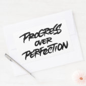 Progress Over Perfection Rechthoekige Sticker (Envelop)