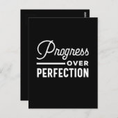 Progress Over Perfection - Teacher Life Quote Briefkaart (Voorkant / Achterkant)