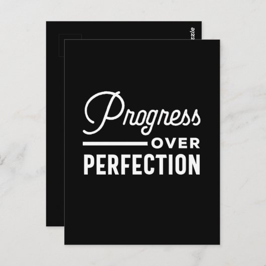 Progress Over Perfection - Teacher Life Quote Briefkaart (Voorkant / Achterkant)