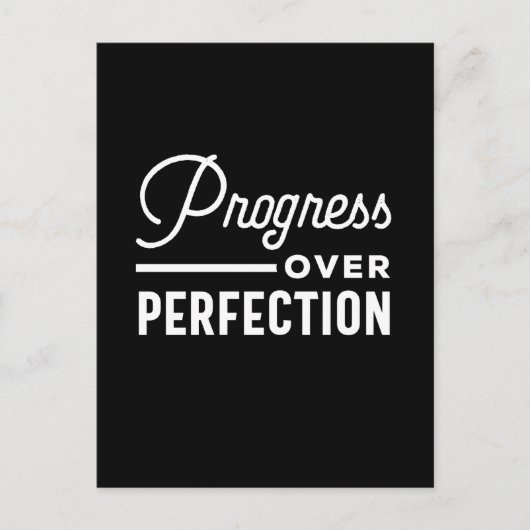 Progress Over Perfection - Teacher Life Quote Briefkaart (Voorkant)