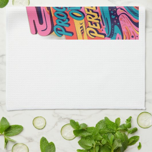 Progress Over Perfection Theedoek (Gevouwen)