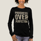 Progress Over Perfection Tri-Blend Shirt (Voorkant)