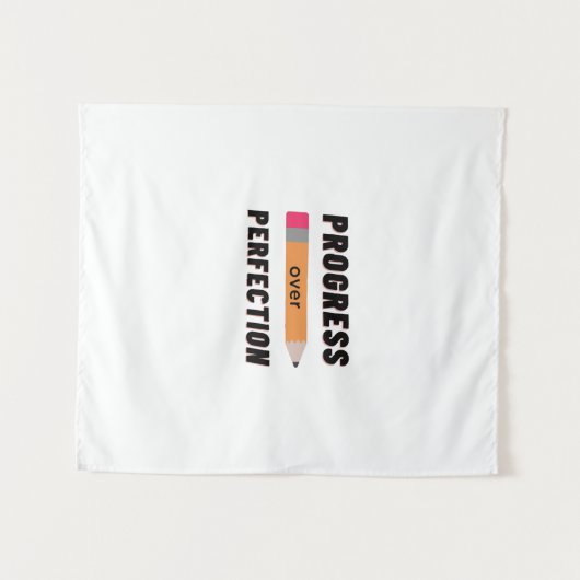 Progress Over Perfection Wandkleed (Voorkant (horizontaal))