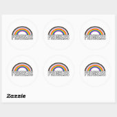 Progress Pride Arc Ronde Sticker (Vel)