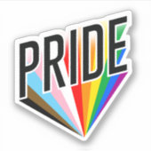 Progress Pride Burst Sticker (Voorkant)