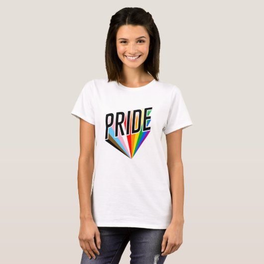 Progress Pride Burst T-shirt (Voorkant volledig)