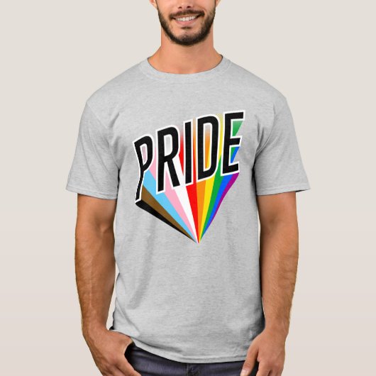 Progress Pride Burst T-shirt (Voorkant)