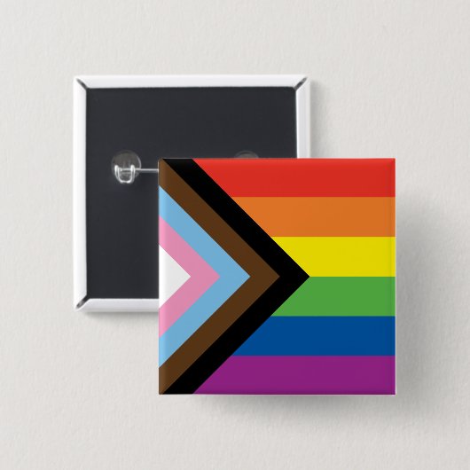 Progress Pride Button (Voorkant /achterkant)