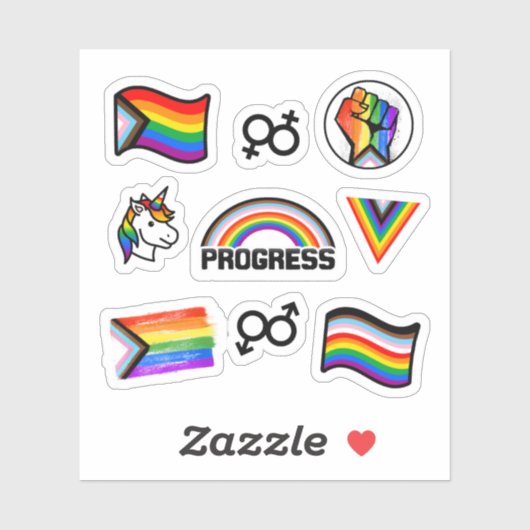 Progress Pride Collectie Sticker (Vel)
