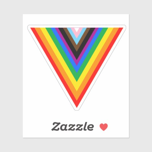 Progress Pride Driehoek Sticker (Vel)