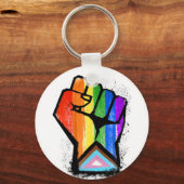 Progress Pride Fist Sleutelhanger (Voorkant)