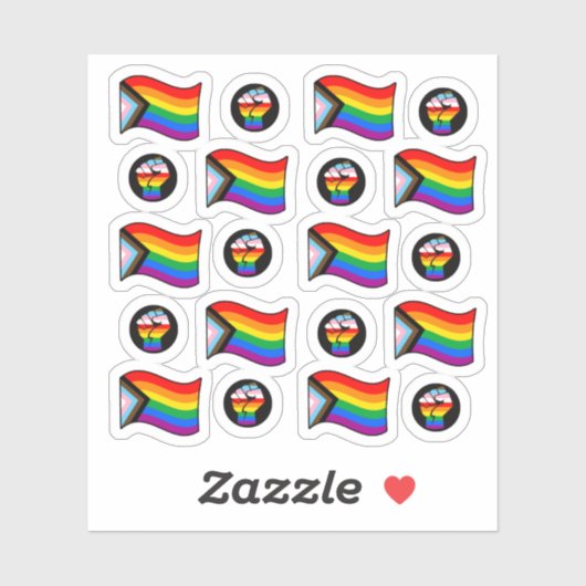 Progress Pride Flag Collectie Sticker (Vel)