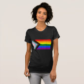 Progress Pride Flag LGBT-T-Shirt T-shirt (Voorkant volledig)