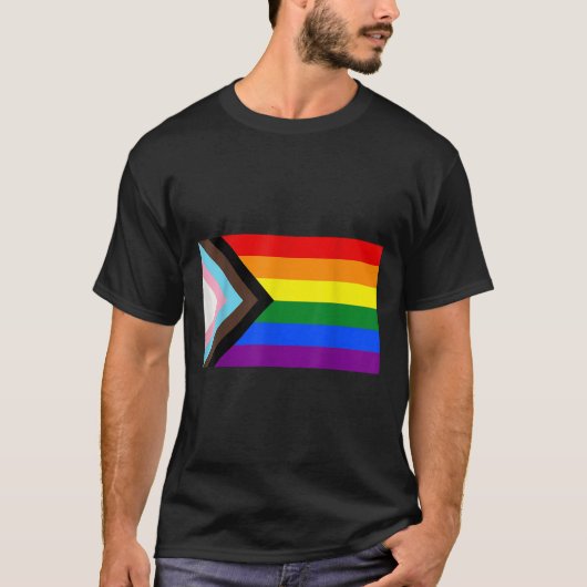 Progress Pride Flag LGBT-T-Shirt T-shirt (Voorkant)