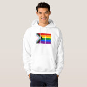 Progress Pride Flag LGBTQ+ Hoodie (Voorkant volledig)