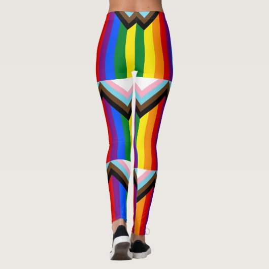 Progress Pride Flag LGBTQ+ Leggings (Achterkant)