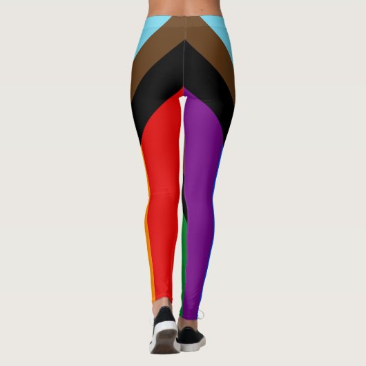 Progress Pride Flag LGBTQ+ Leggings (Achterkant)